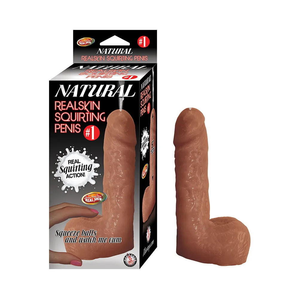 #1 Natural Realskin Squirting Penis - Brown