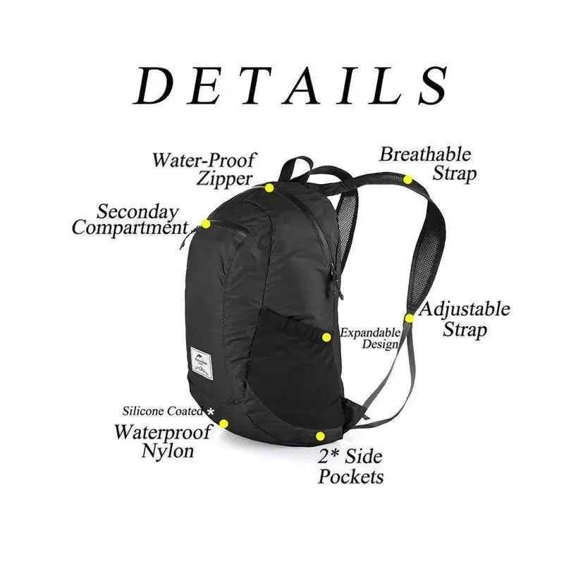 18L Foldable Waterproof Camping Backpack