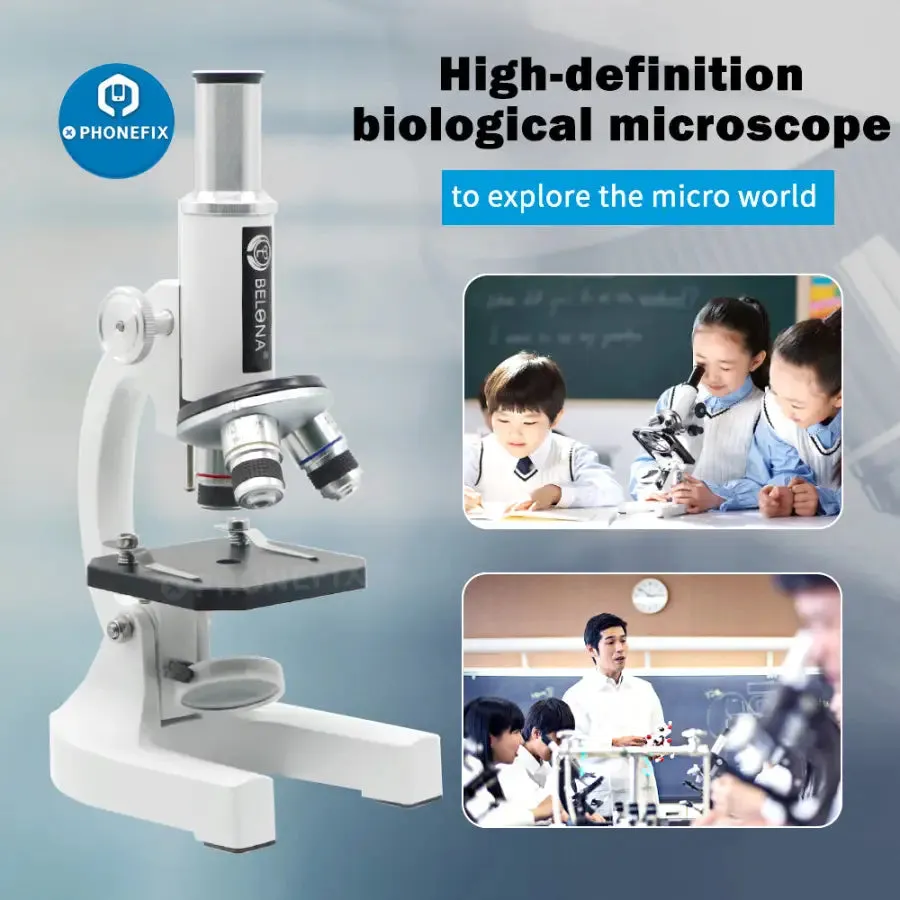 40X-640X Monocular Biological Microscope for Kids Beginner Student