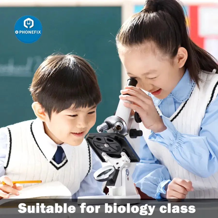 40X-640X Monocular Biological Microscope for Kids Beginner Student