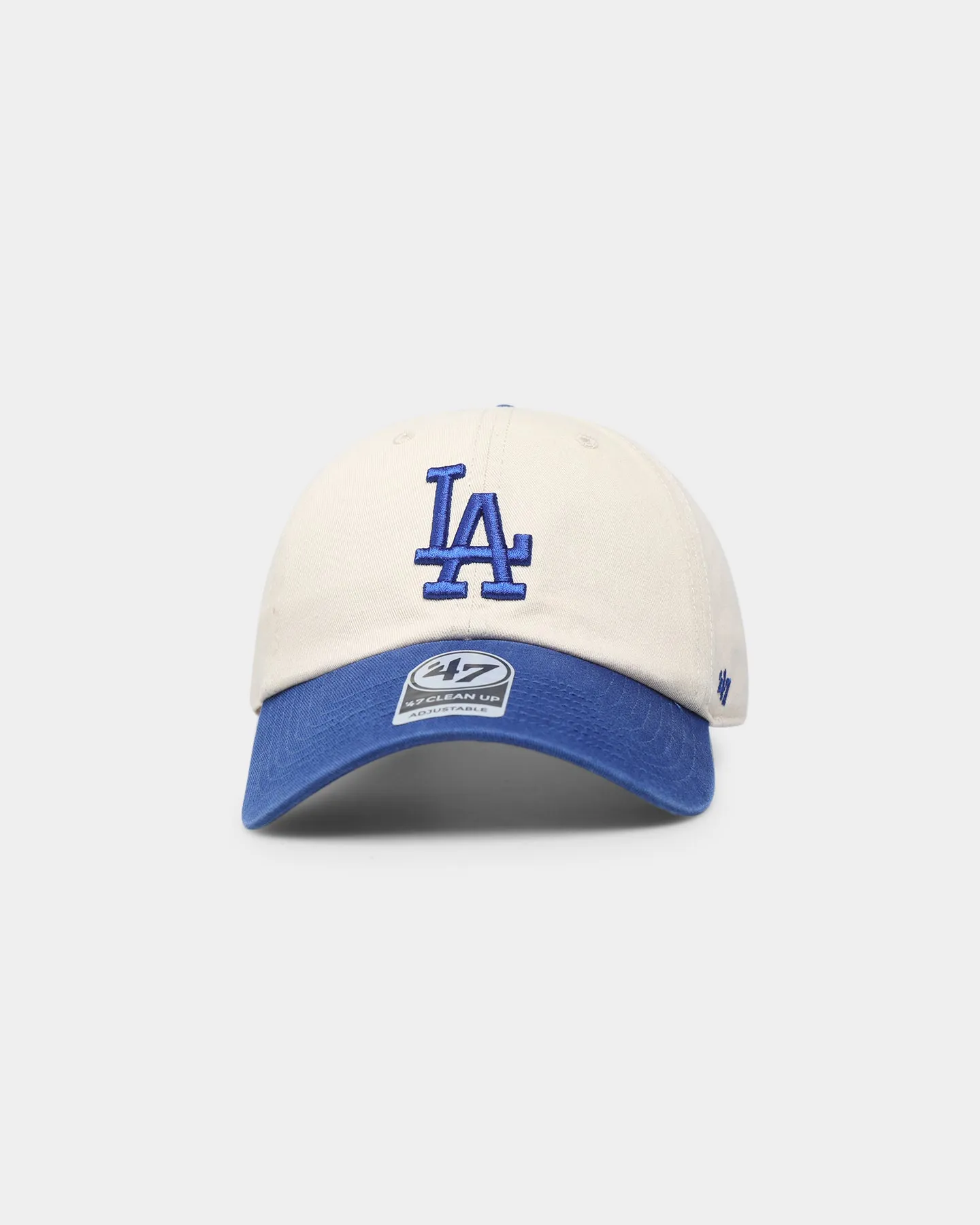 47 Brand Los Angeles Dodgers Two Tone Clean Up Strapback Natural