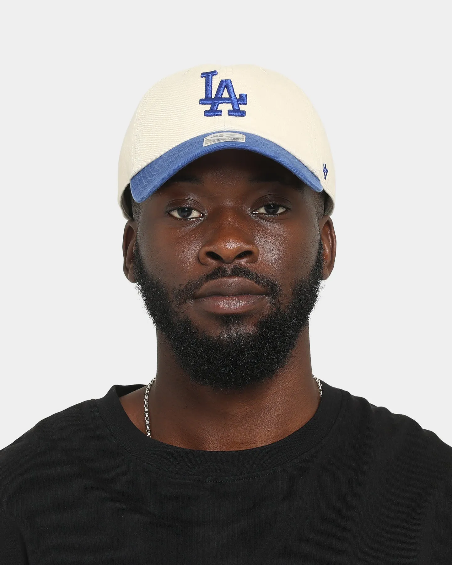 47 Brand Los Angeles Dodgers Two Tone Clean Up Strapback Natural