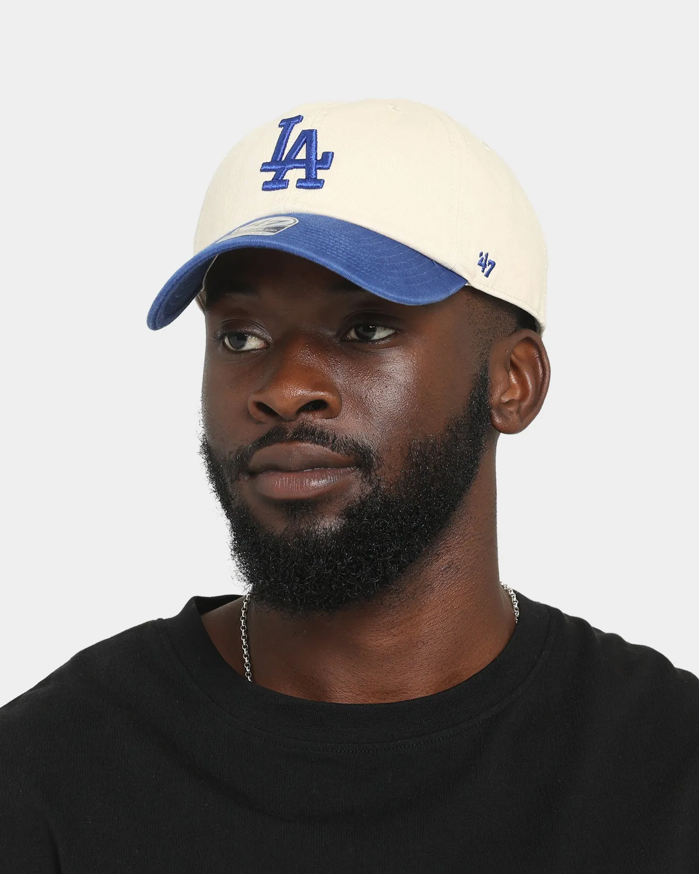 47 Brand Los Angeles Dodgers Two Tone Clean Up Strapback Natural