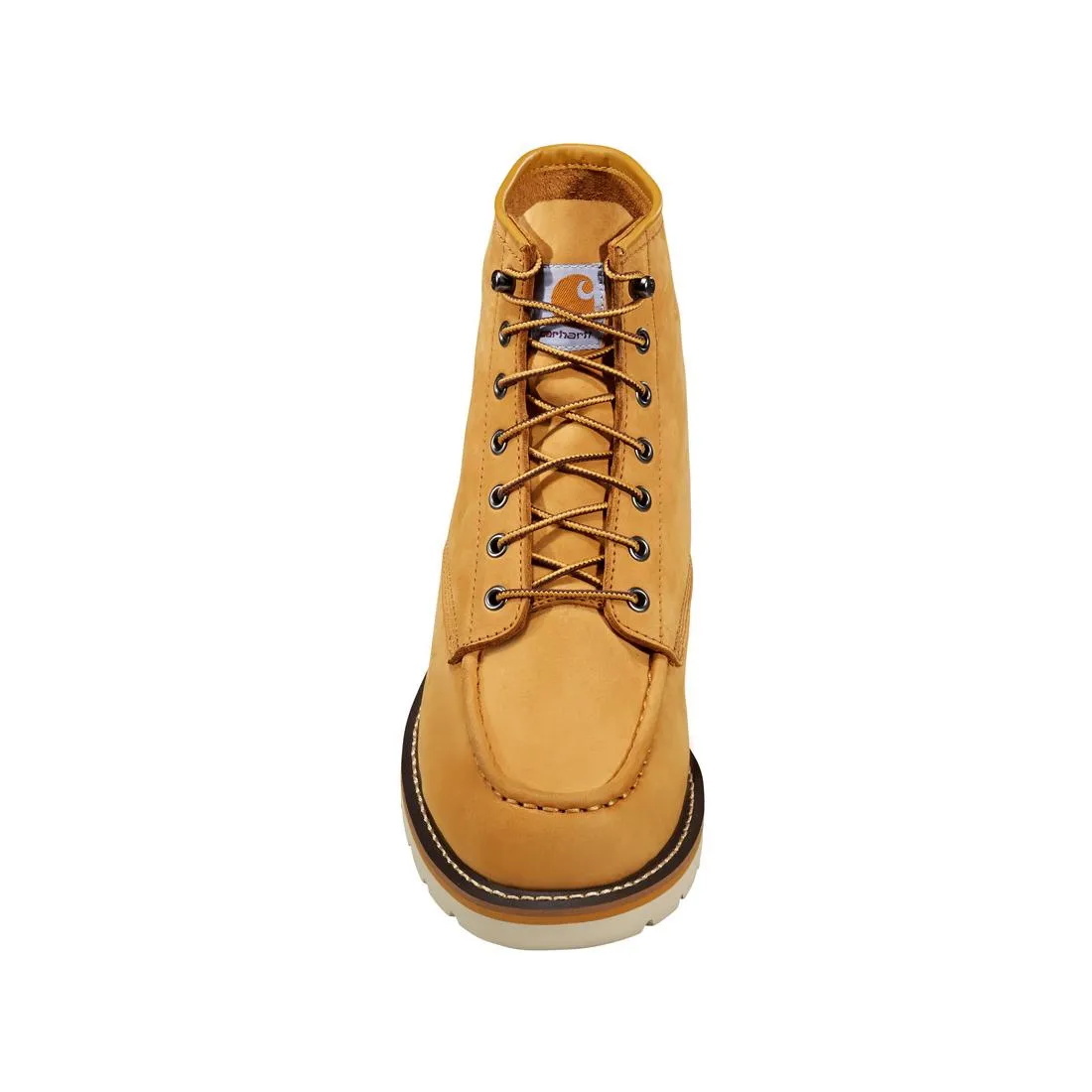 6" Women's Moc Toe Wedge Soft Toe Boot Wheat