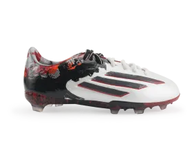 adidas Kids Messi F50 FG Running White/Sharp Grey/Light Scarlet