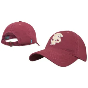 Adjustable Relaxed Twill Cap with Interlock FS Garnet by Legacy