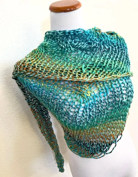 Alfie shawl, knit kit 40% off