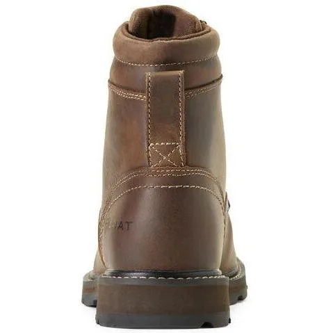 Ariat Men's Groundbreaker 6" Soft Toe Work Boot - Brown - 10016256