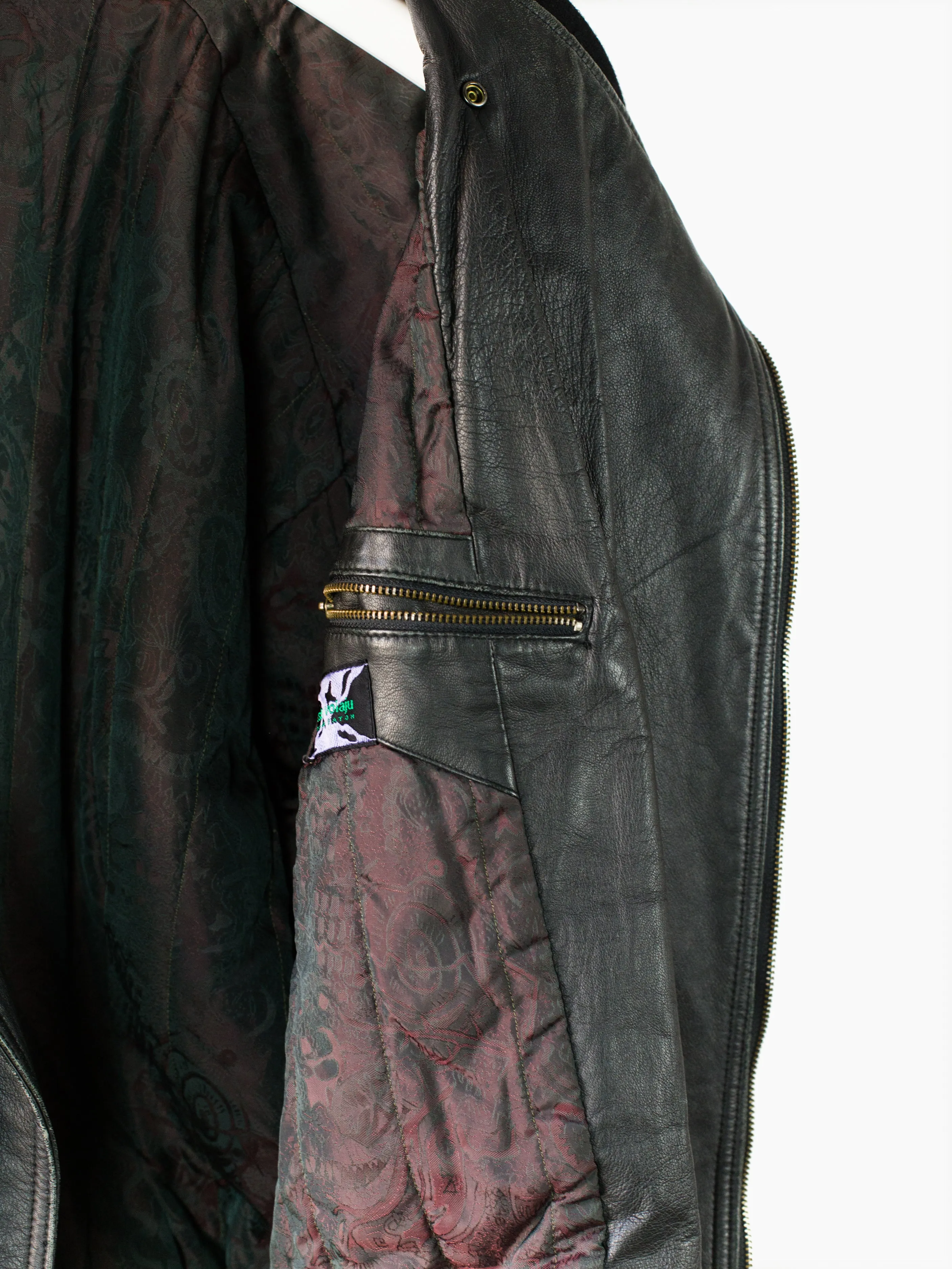 Arrston Volaju by Kohshin Satoh 80s Shoulder Strap Armzip Leather Jacket