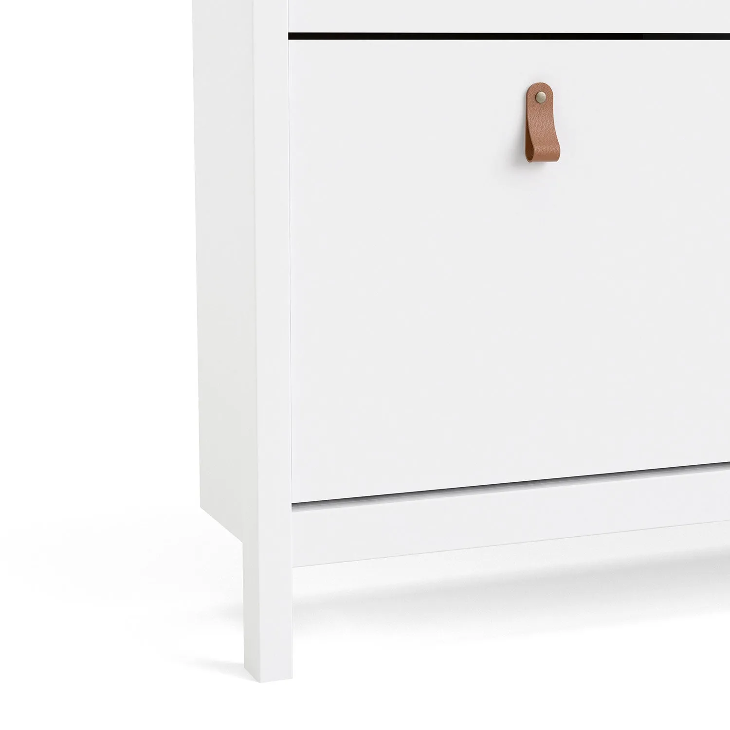 Barcelona White 4 Tilting Doors Shoe Cabinet