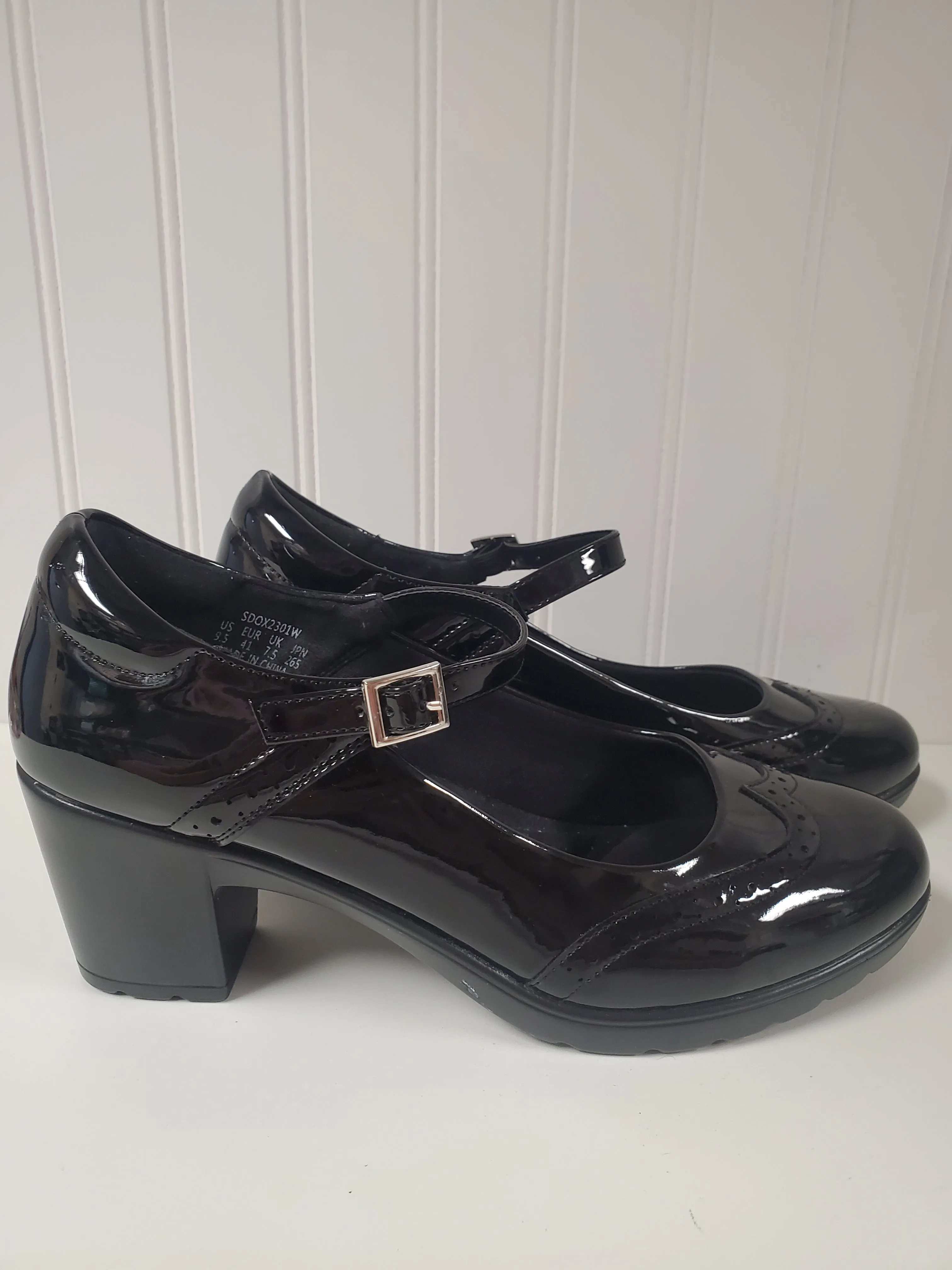 Black Shoes Heels Block Cmb, Size 9.5