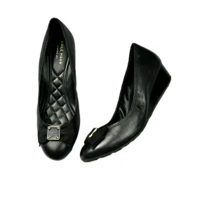 Black Shoes Heels Wedge By Cole-haan, Size: 8