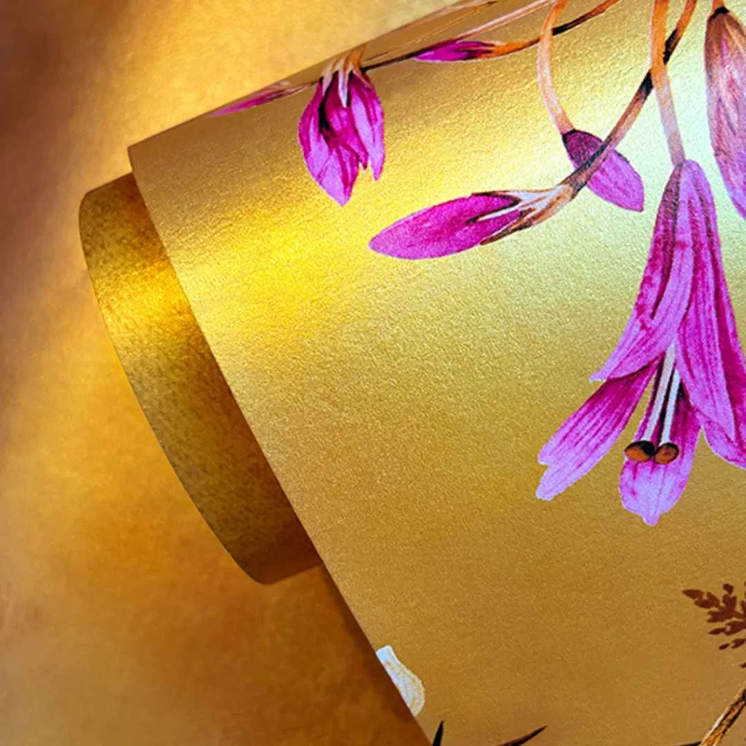 Blooms of Midas Metallic Gold Wallpaper - Avalana Design