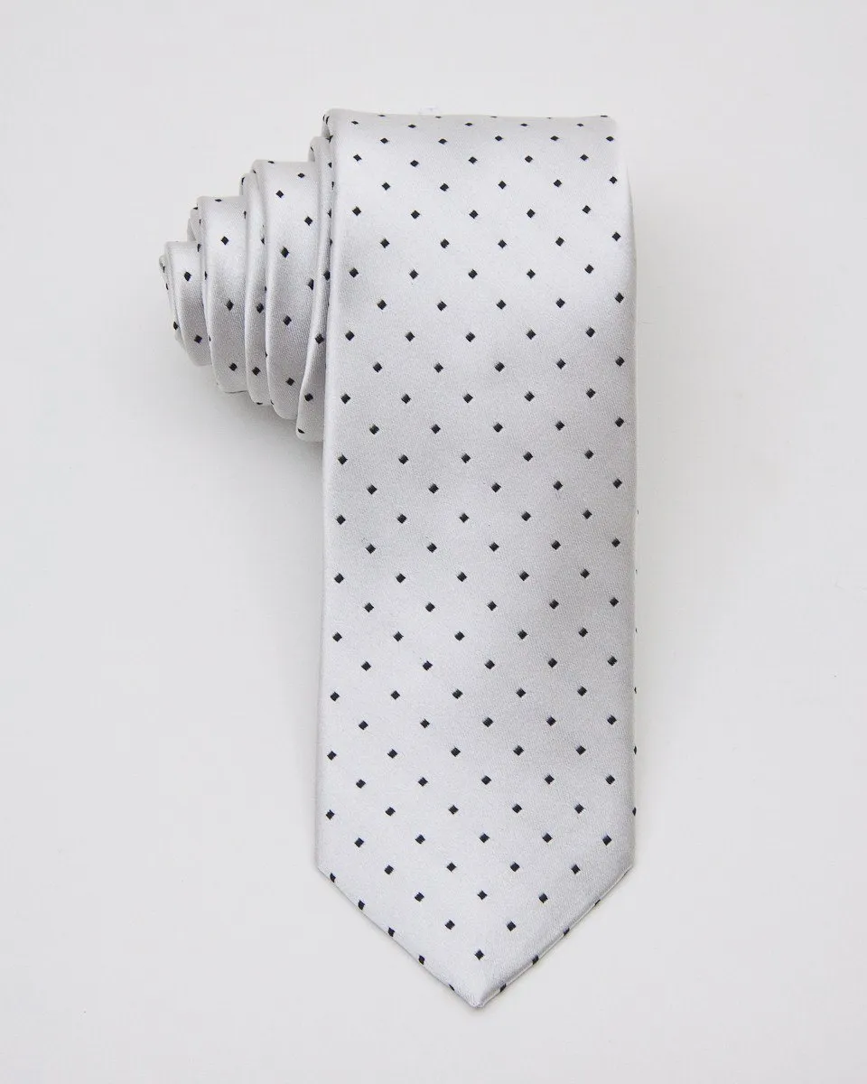 Boy's Tie 20642 Silver/Black