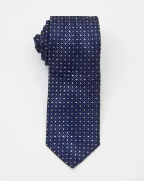 Boy's Tie 20648 Navy/Silver