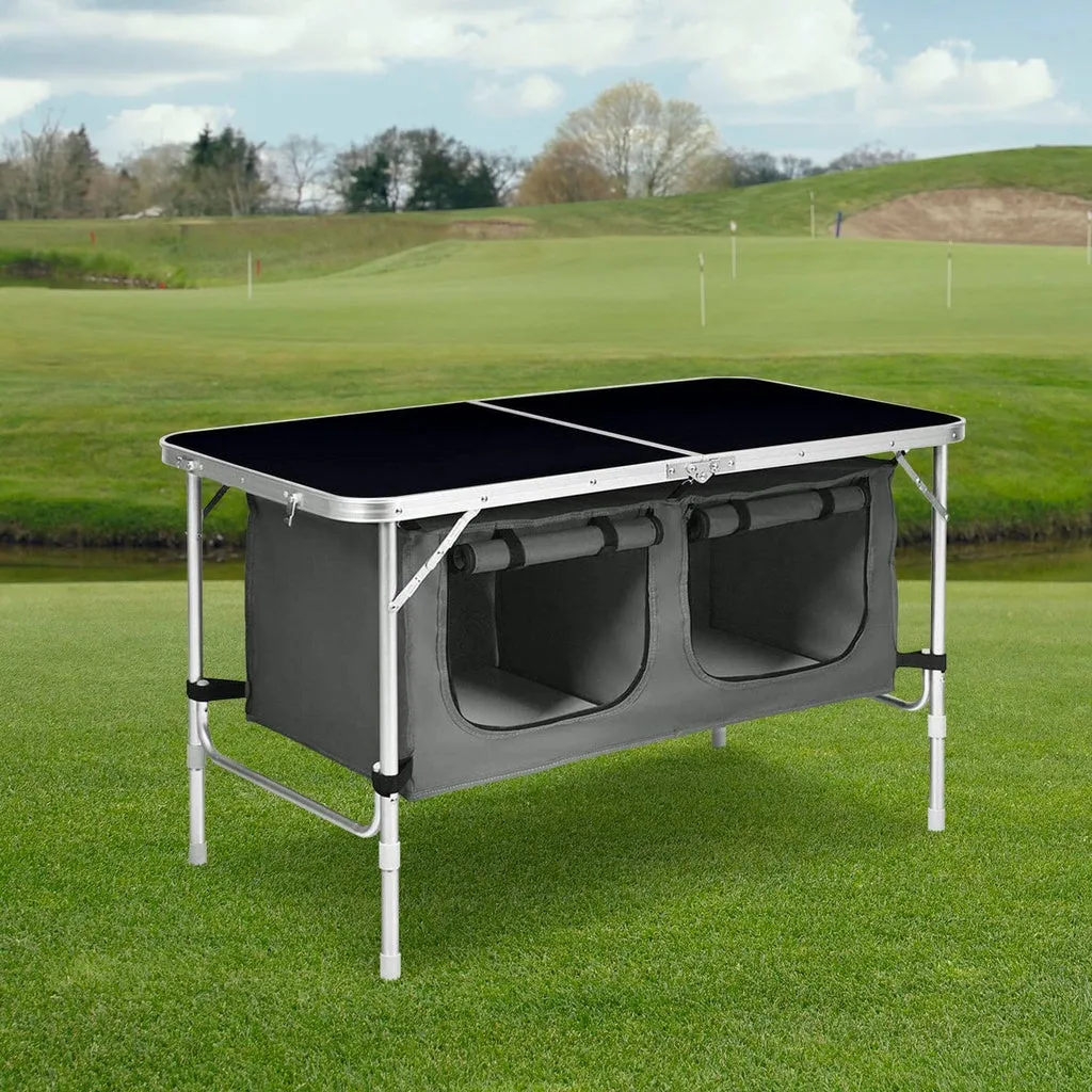 Camping Table 120cm Black With Grey Storage Bag