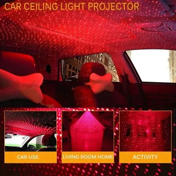 Car Roof Projector| USB | Portable | Adjustable LED Star Light