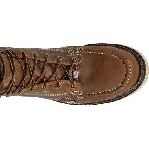 Carolina Men's Ferric 8" Soft Toe USA Made Moc Toe Work Boot - Brown - CA7016