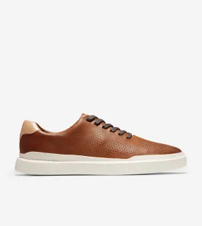 COLE HAAN GrandPro Rally Laser Cut British Tan Ivory Sneaker Men's