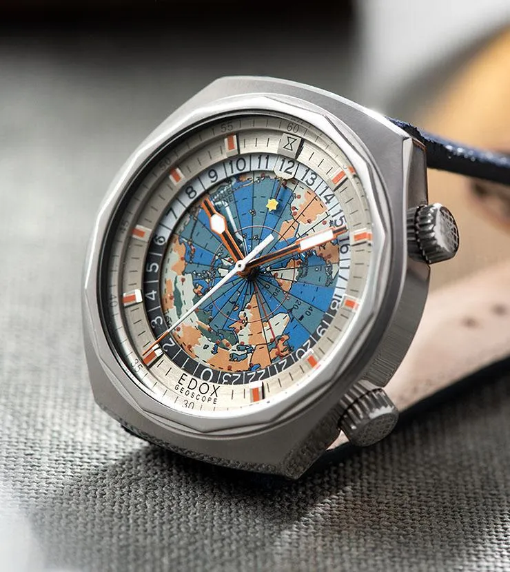 Edox Geoscope World Timer 1970s