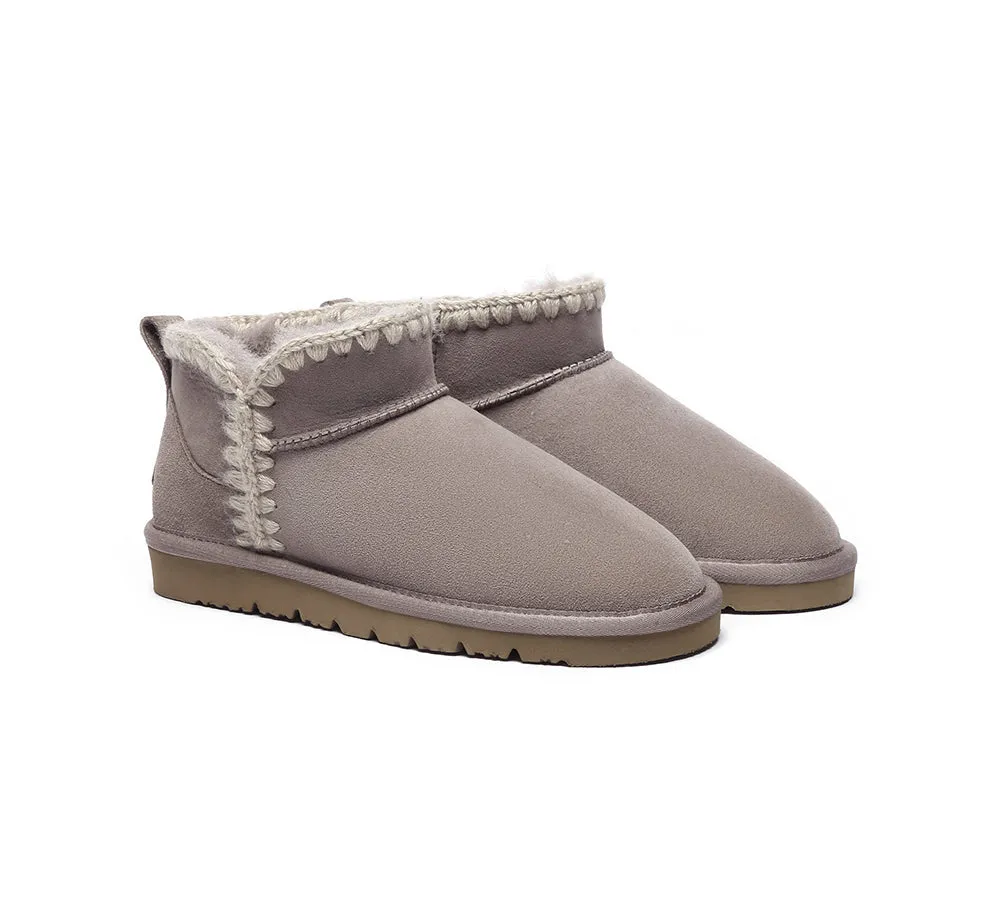 EVERAU® UGG Boots Women Sheepskin Wool Ankle Mini Brooklyn