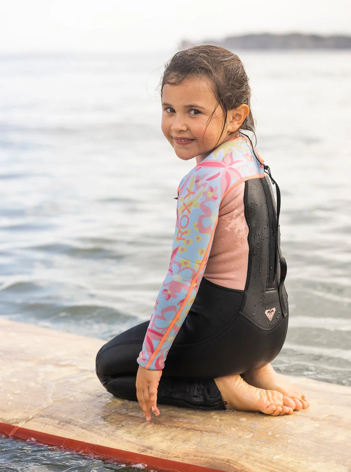 Girls 2-7 3/2mm Prologue Back Zip Wetsuit - Tanager Tur Tw Floral Conf