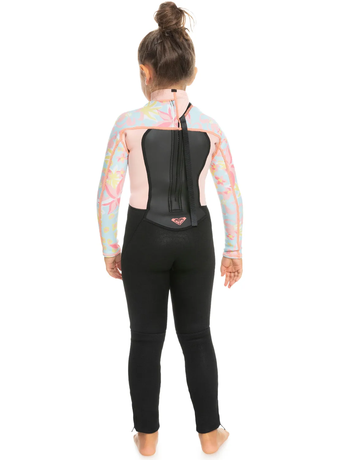 Girls 2-7 3/2mm Prologue Back Zip Wetsuit - Tanager Tur Tw Floral Conf