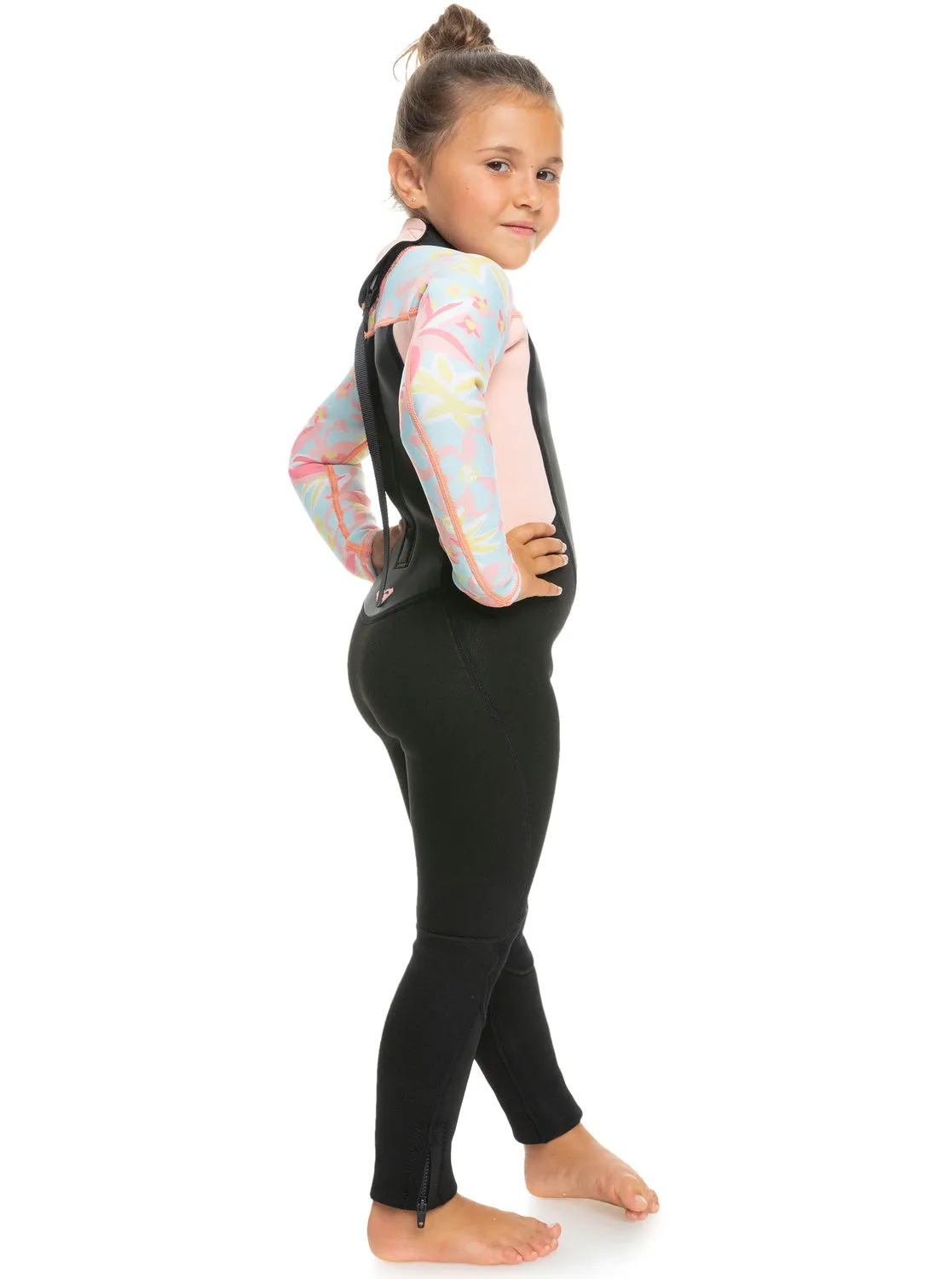 Girls 2-7 3/2mm Prologue Back Zip Wetsuit - Tanager Tur Tw Floral Conf