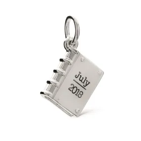 Hardback Book Personalised Silver Charm