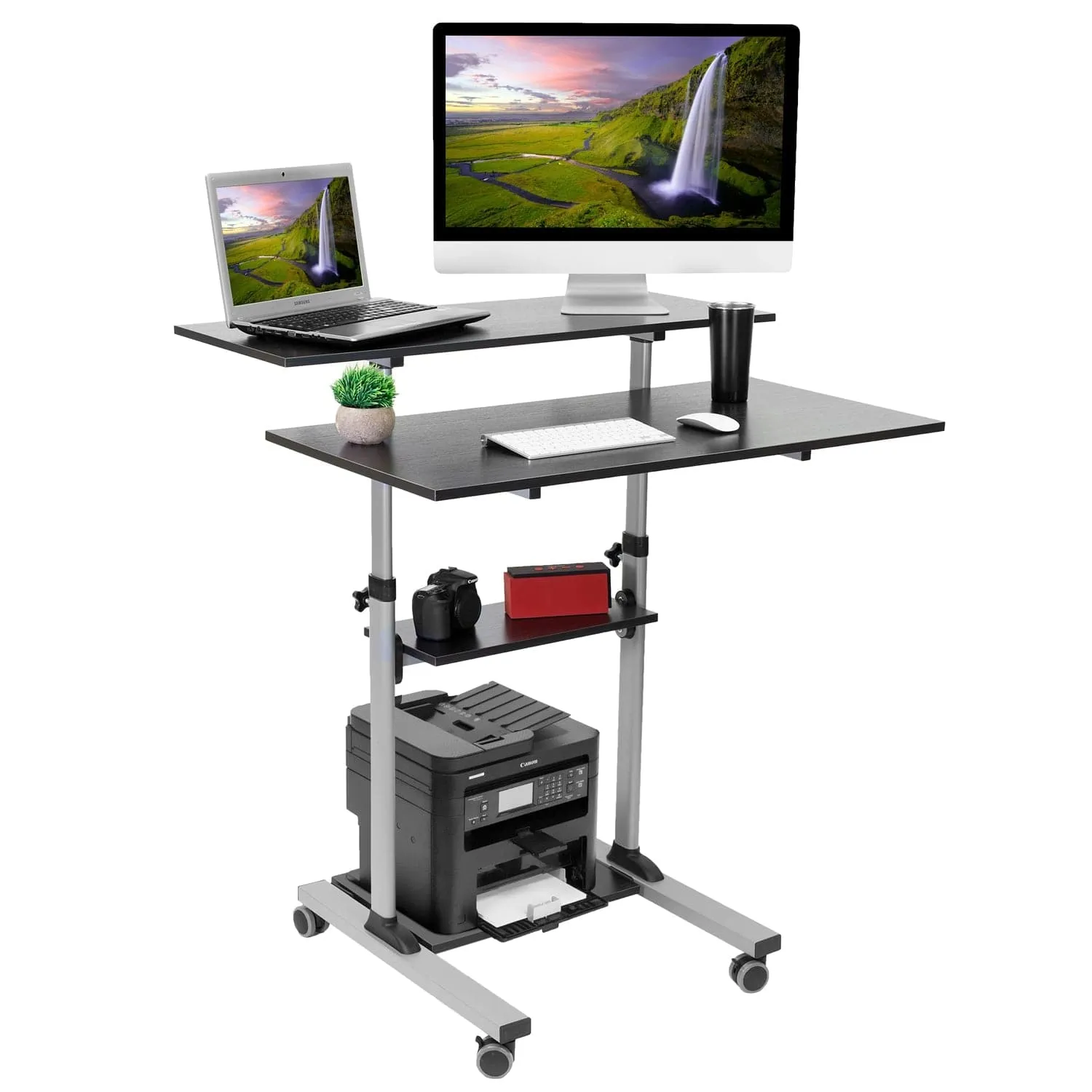 Height Adjustable Rolling Stand up Desk