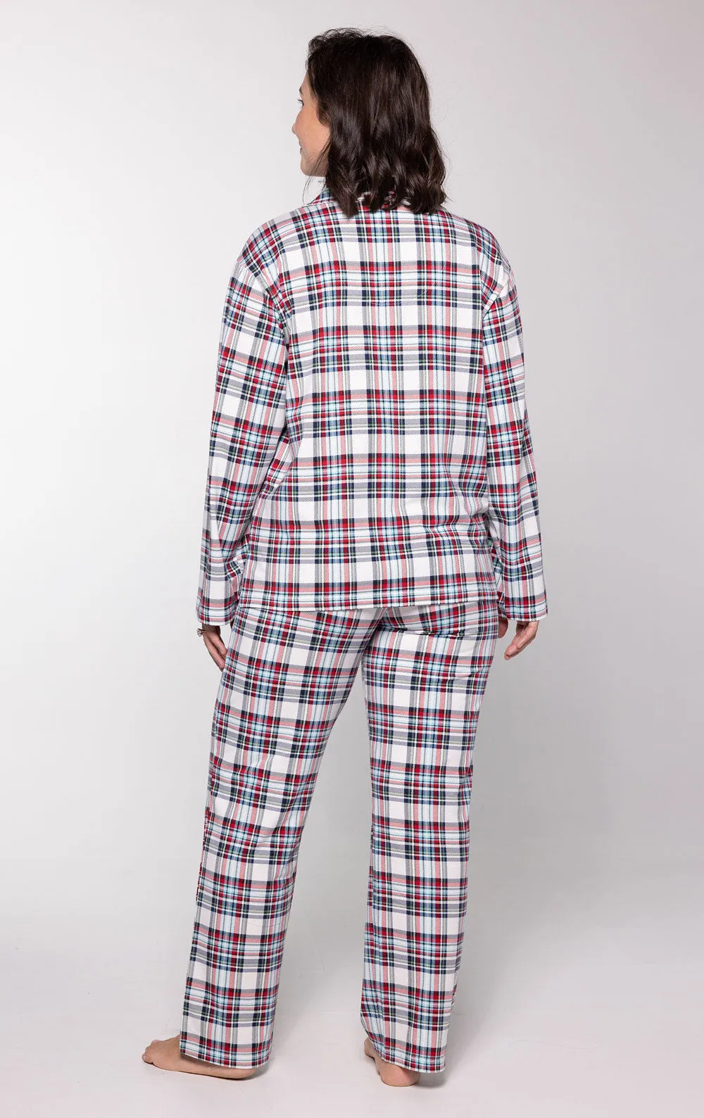 Hibernation Plaid Women's Button-Front Pajamas - Pet & Owner