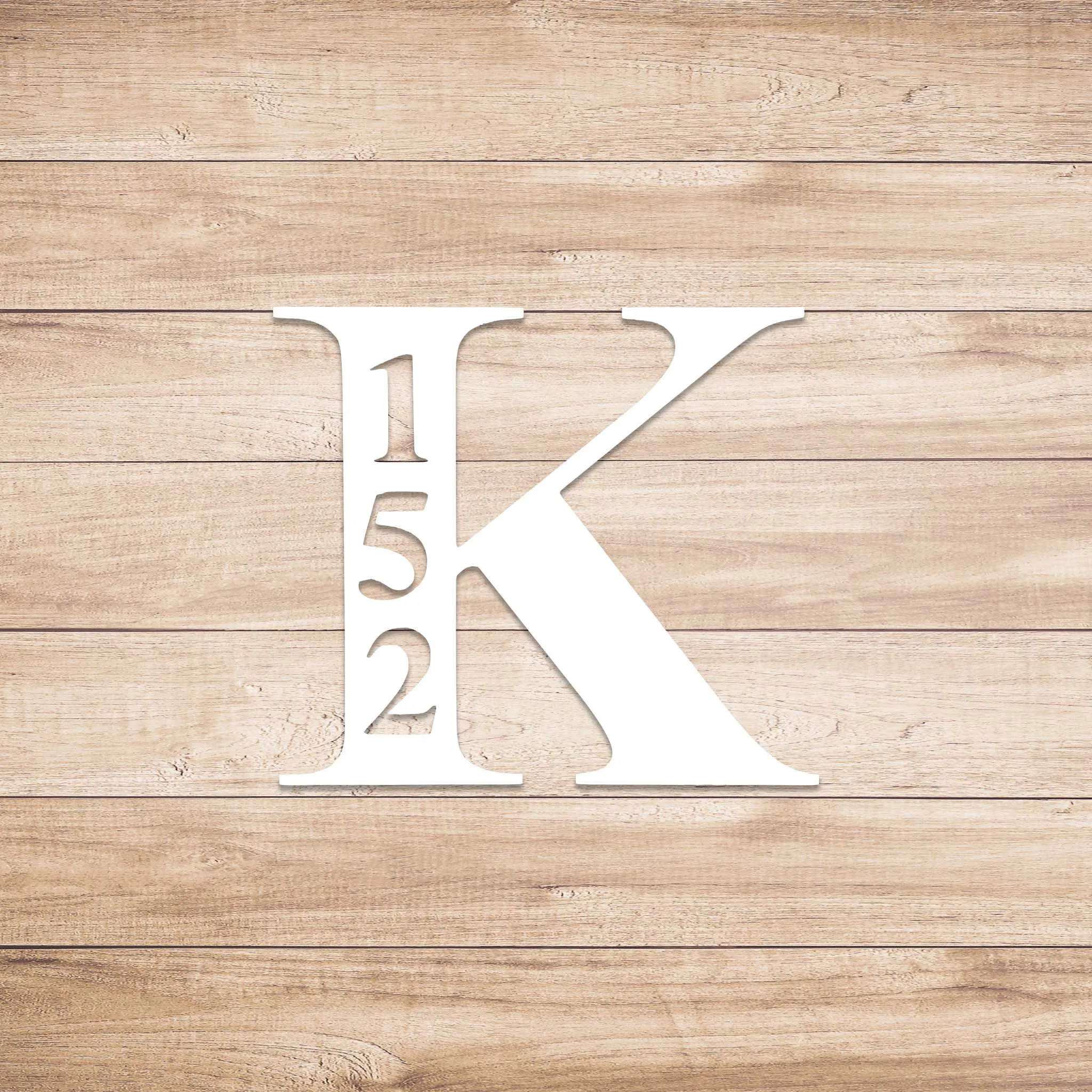 Monogram Address Sign - Metal Wall Art