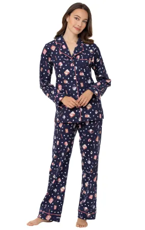 Mugs & Kisses Flannel Boyfriend Pajamas - Pet & Owner