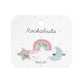 Rockahula Kids-Shimmer Rainbow Ring Set