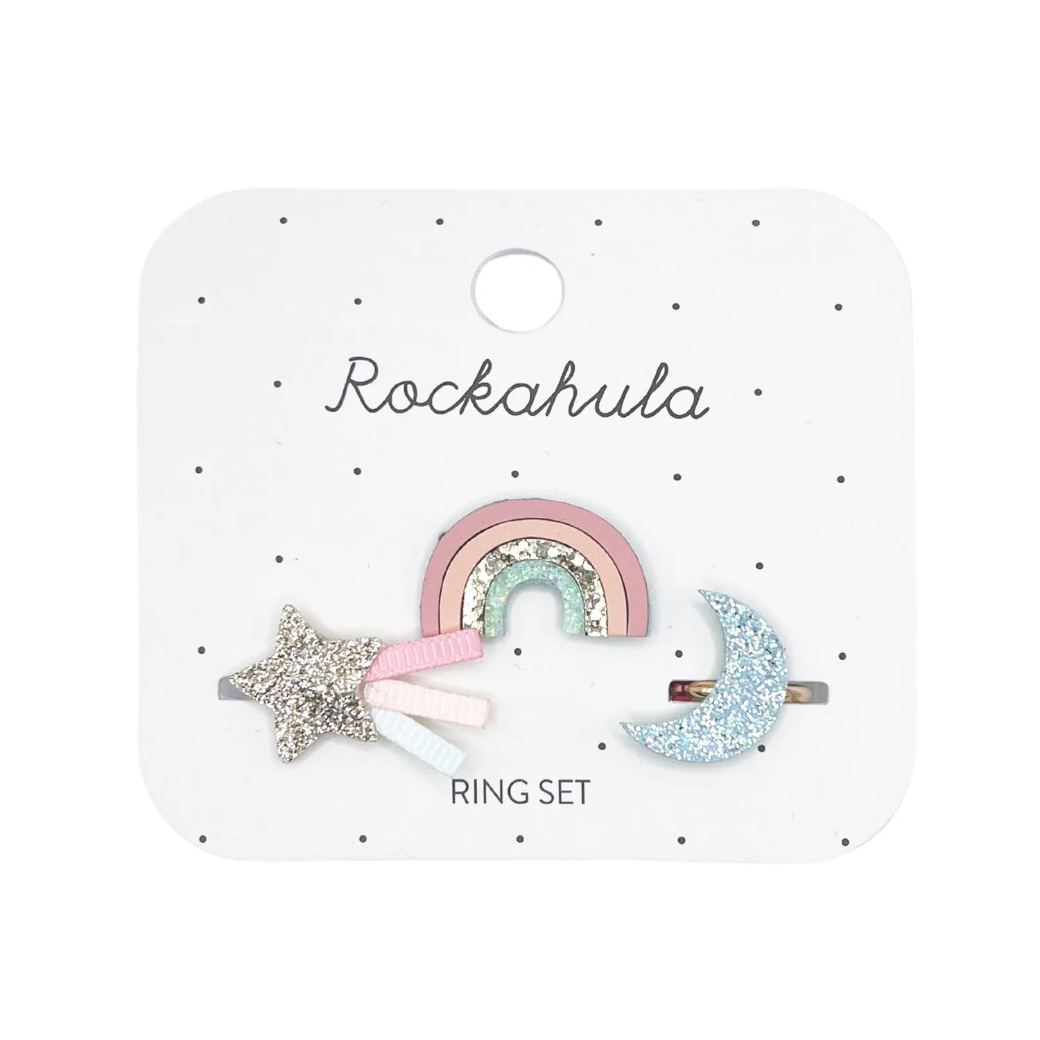 Rockahula Kids-Shimmer Rainbow Ring Set