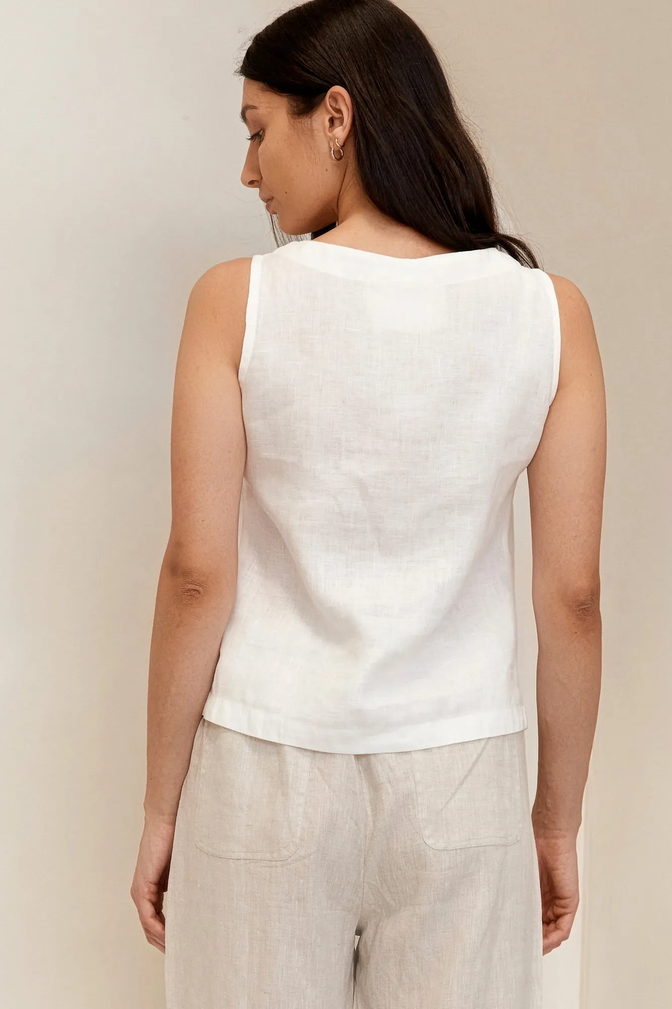 Shell Linen Top Warm White