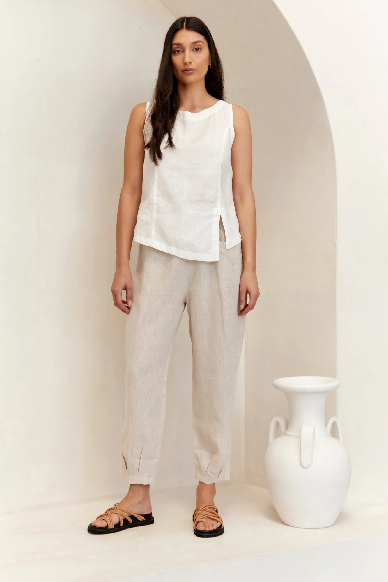 Shell Linen Top Warm White