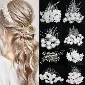 Silver Color Pearl Rhinestone Wedding Hair Combs Hair Accessories for Women Accessories Hair Ornaments Jewelry Bridal Headpiece