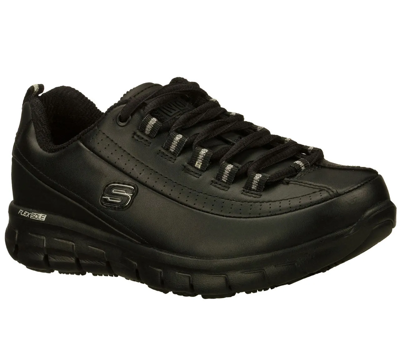 Skechers Women's Soft Toe Slip Resistant Athletic - 76550BLK