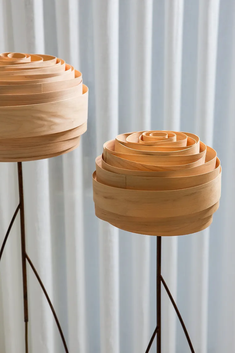 Studio Vayehi Roza Wood Veneer Floor Lamp