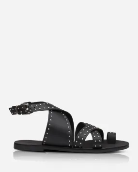 Vesper Sandal • Black/Silver